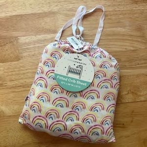 Little Sleepies Crib Sheet - Pastel Rainbows - NIB